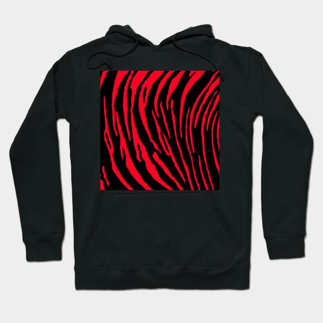 Tiger Stripes Red Hoodie by BlakCircleGirl